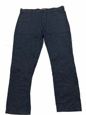 38 X 30 / Wallace & Barnes Camp Pants in a blue railroad military twill pattern